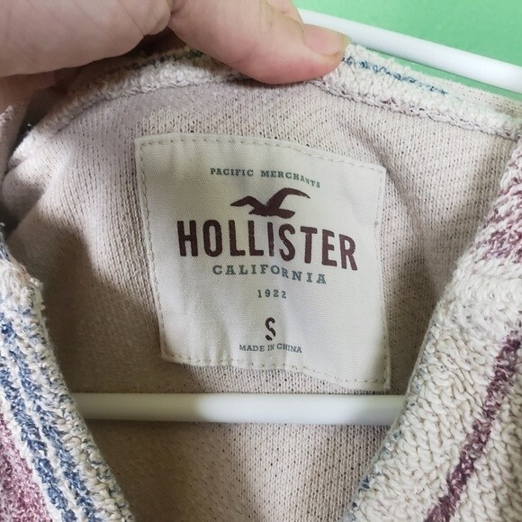 Hollister Women's beach surf surfer striped pullover jacket size small - Picture 7 of 10